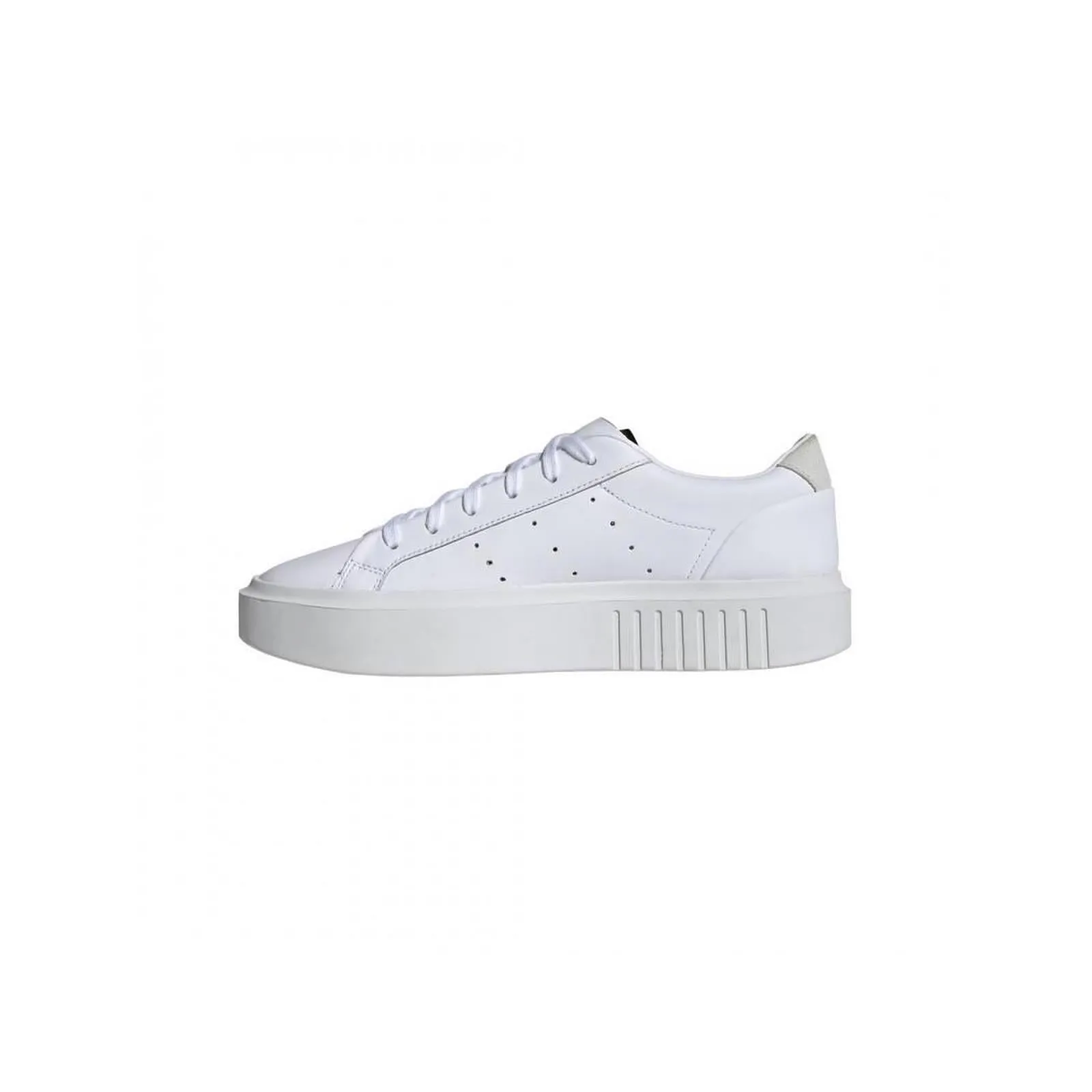 Sneakers En Cuir Sleek Super Blanc