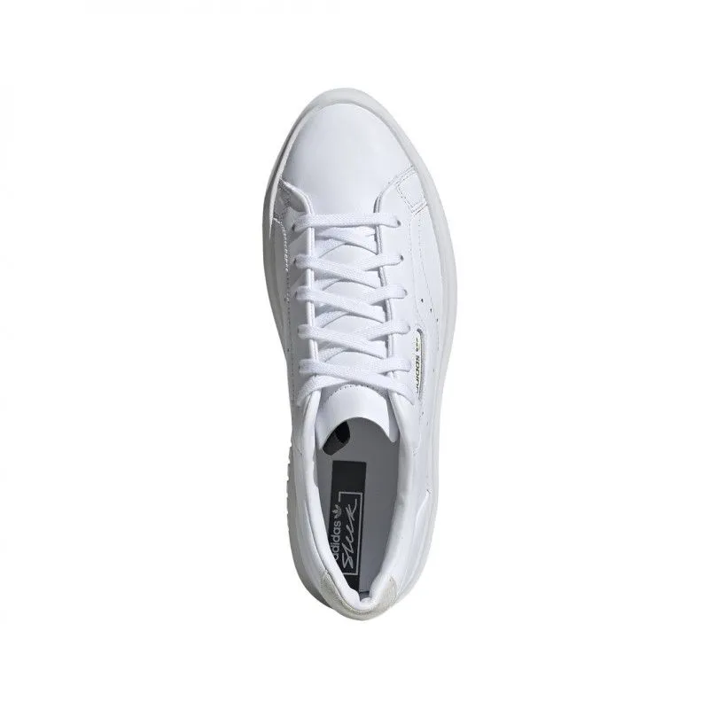 Sneakers En Cuir Sleek Super Blanc