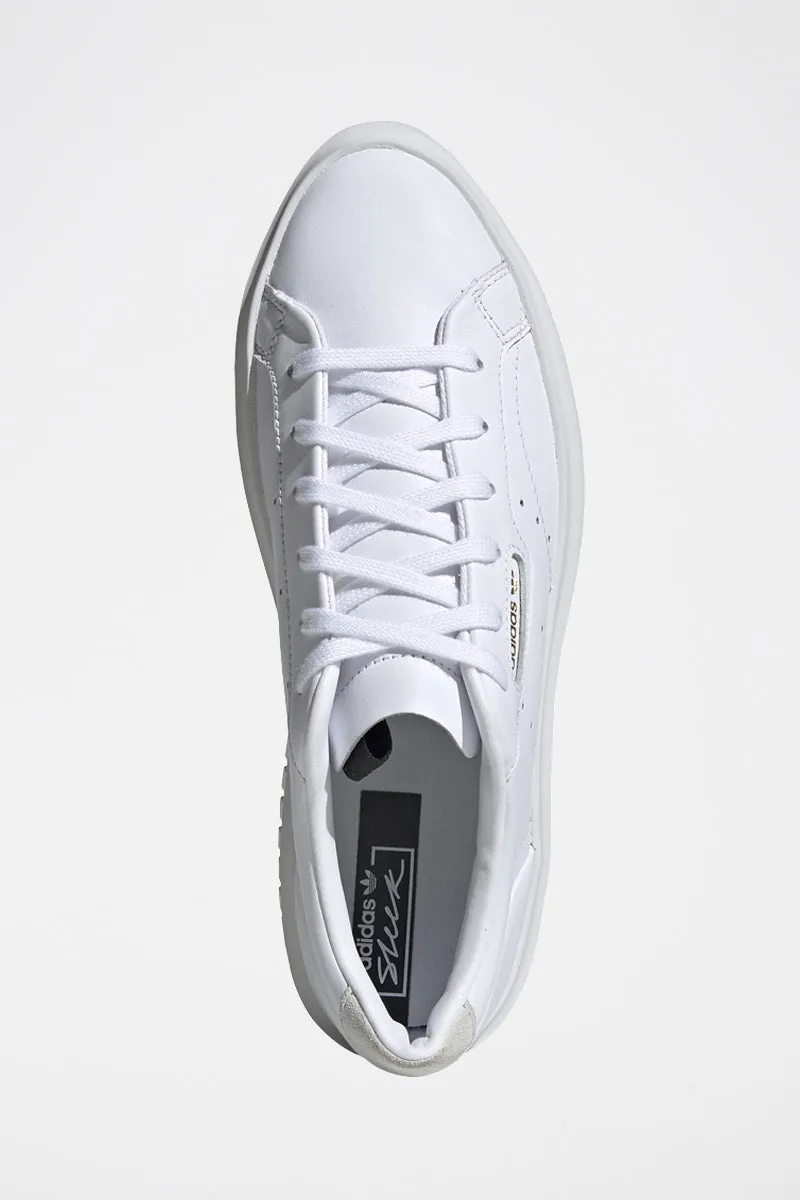 Sneakers En Cuir Sleek Super Blanc