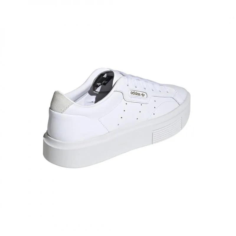 Sneakers En Cuir Sleek Super Blanc