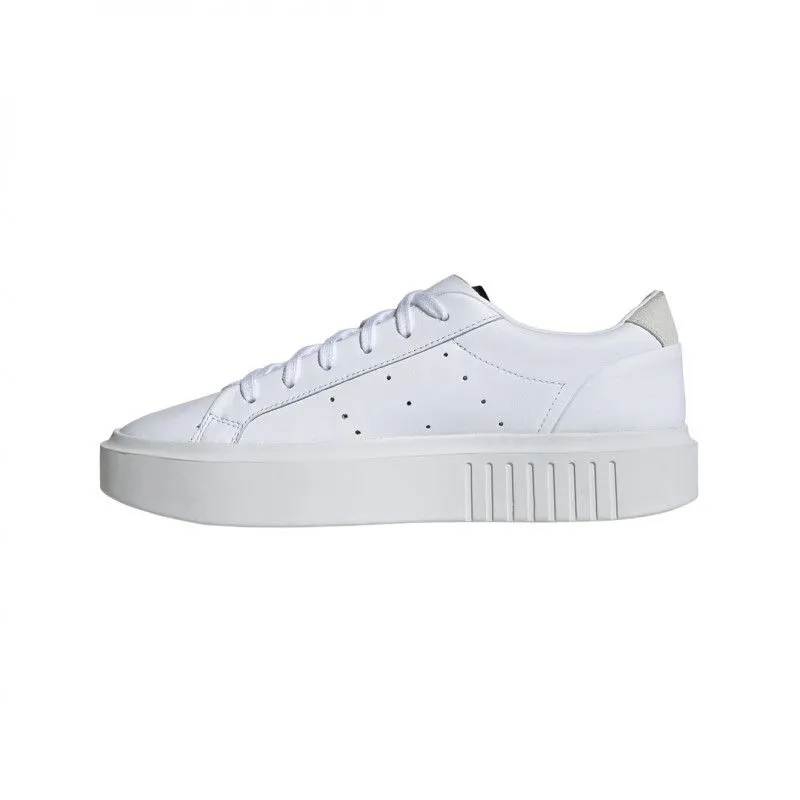 Sneakers En Cuir Sleek Super Blanc