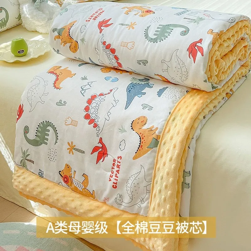 Soybean fiber cotton bean quilt thick winter quilt core single children's pure cotton summer cool quilt spring and autumn air co