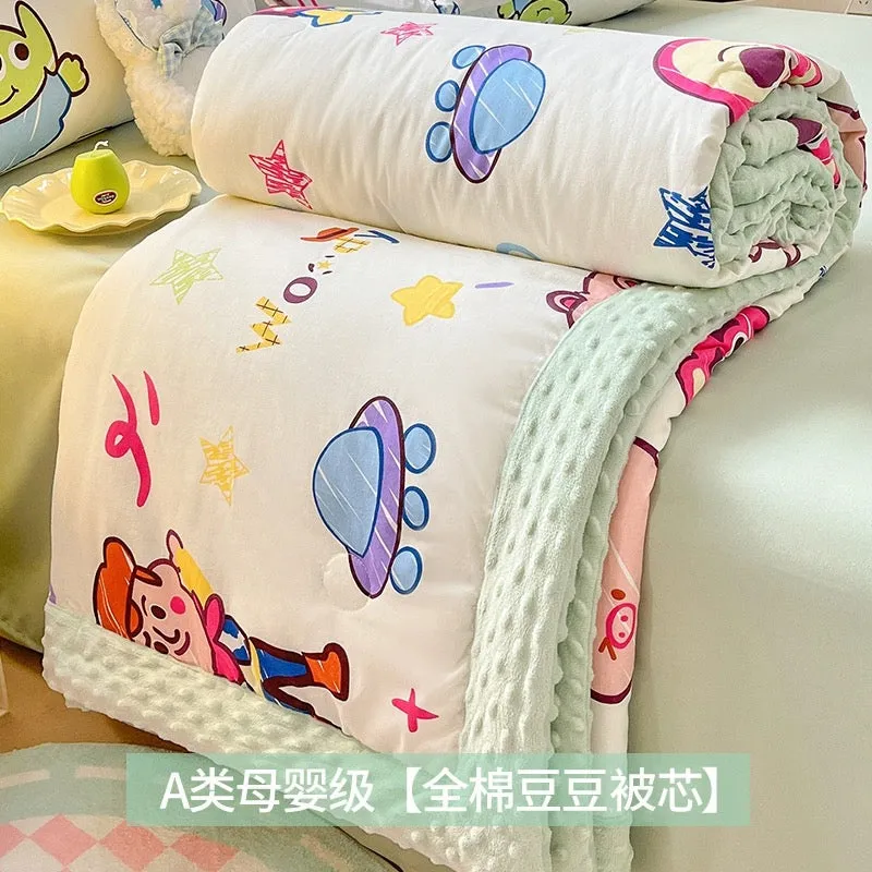 Soybean fiber cotton bean quilt thick winter quilt core single children's pure cotton summer cool quilt spring and autumn air co