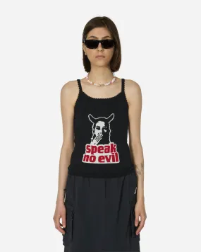 Speak No Evil Tank Top Black