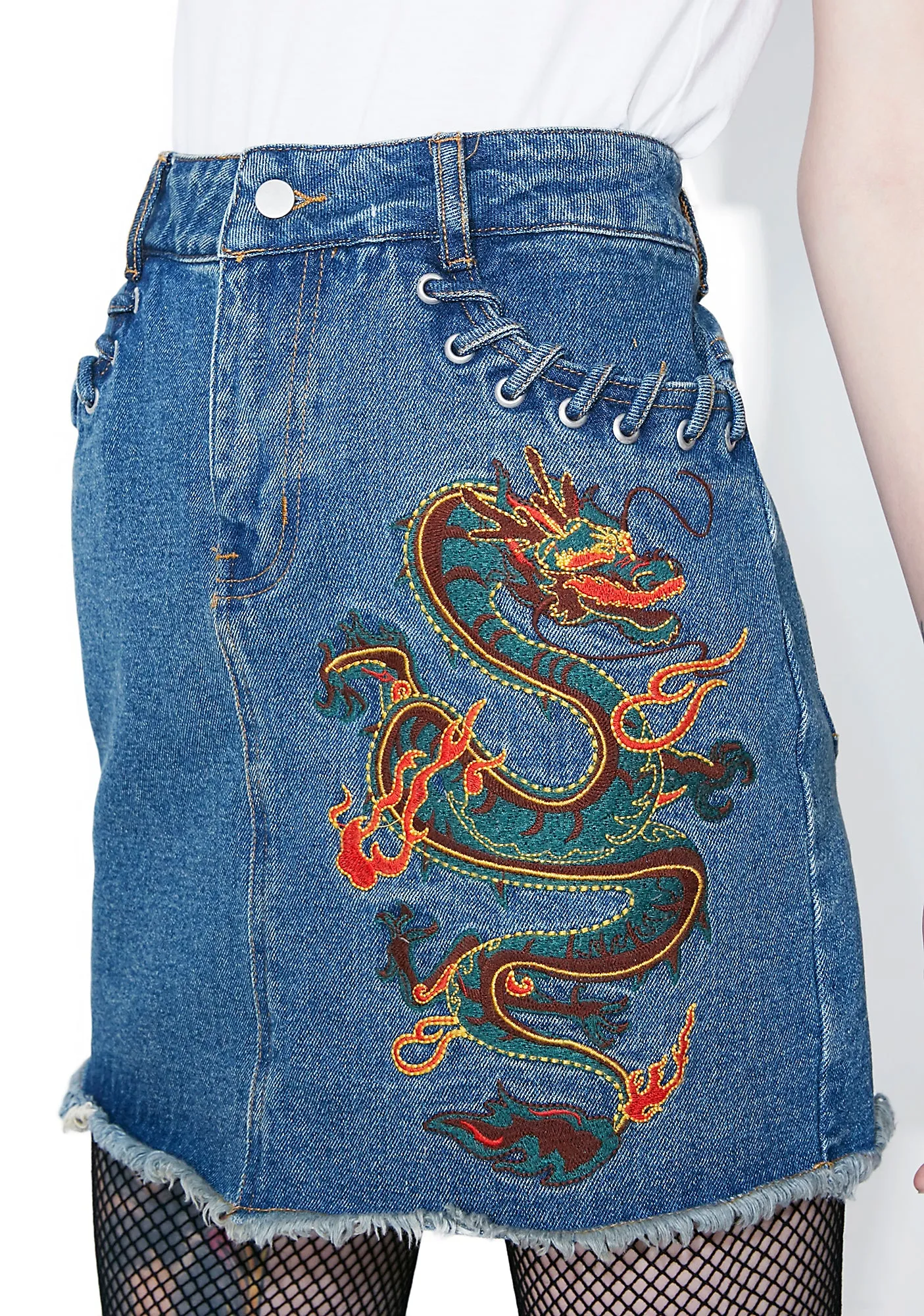 Spittin’ Fire Denim Skirt-