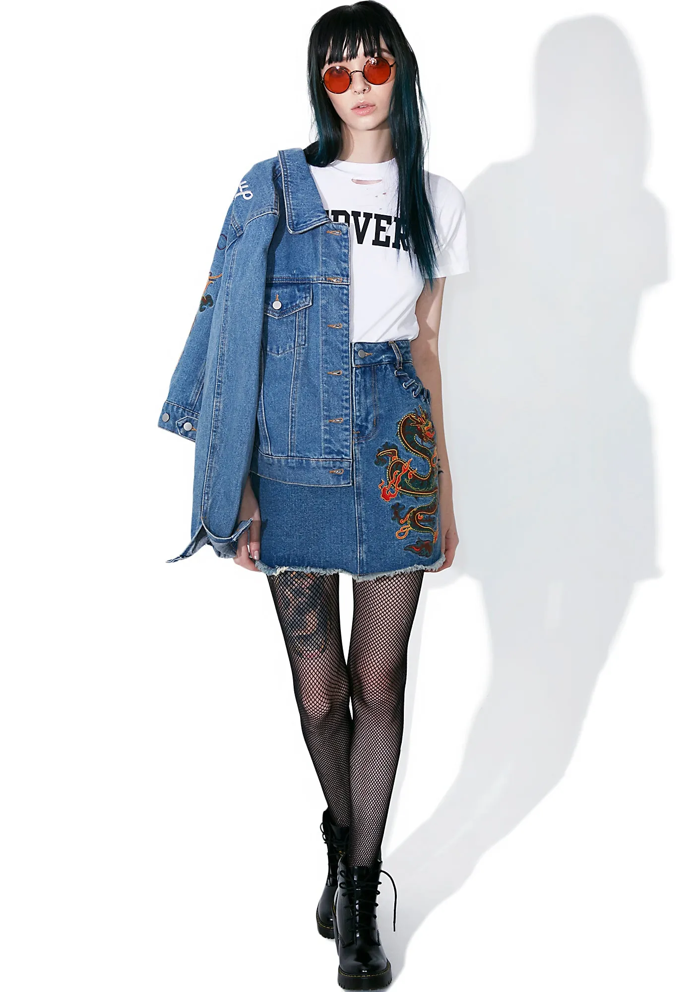 Spittin’ Fire Denim Skirt-