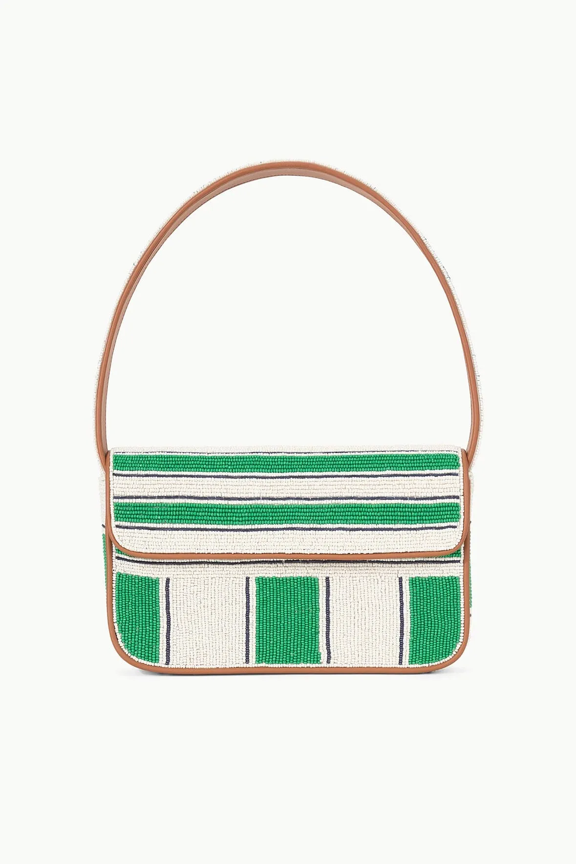 Staud   Tommy Beaded Bag Bungalow Stripe