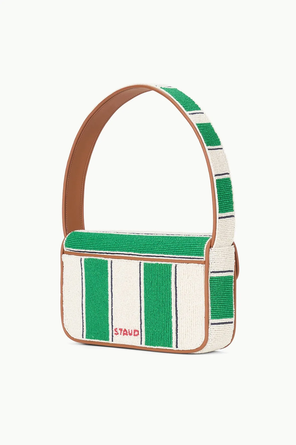 Staud   Tommy Beaded Bag Bungalow Stripe