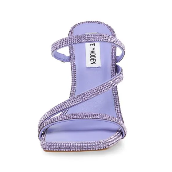 Steve Madden W Annual Lavender Blooms Nappa PU with Rhinestones Sandals