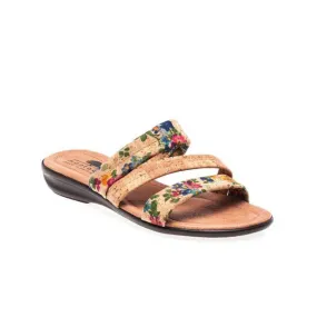 Strap Flowers Cork Sandals