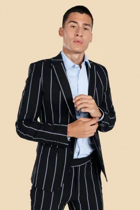 Super Skinny Pinstripe Suit Jacket