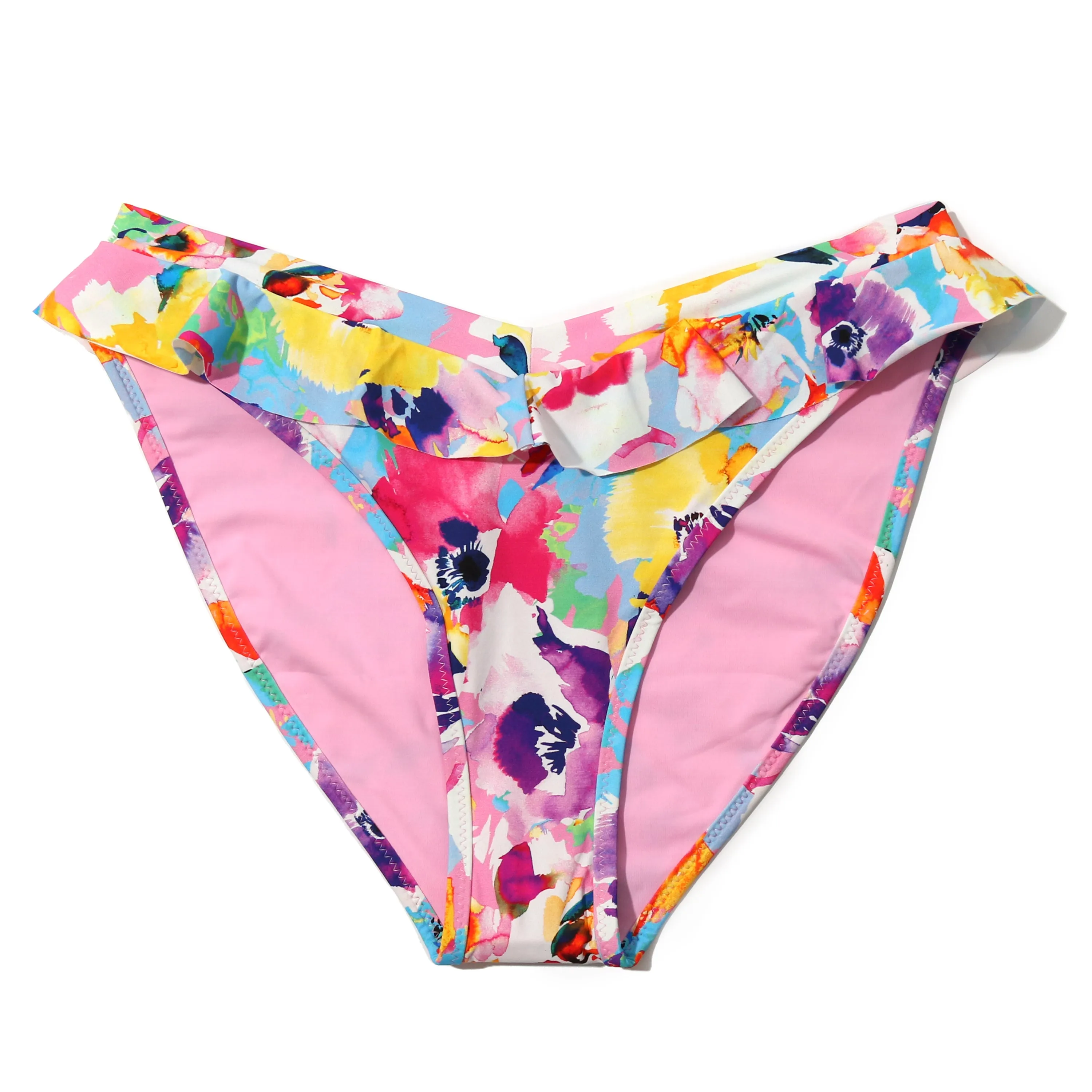 Swim Ruffle Bikini | Watercolored