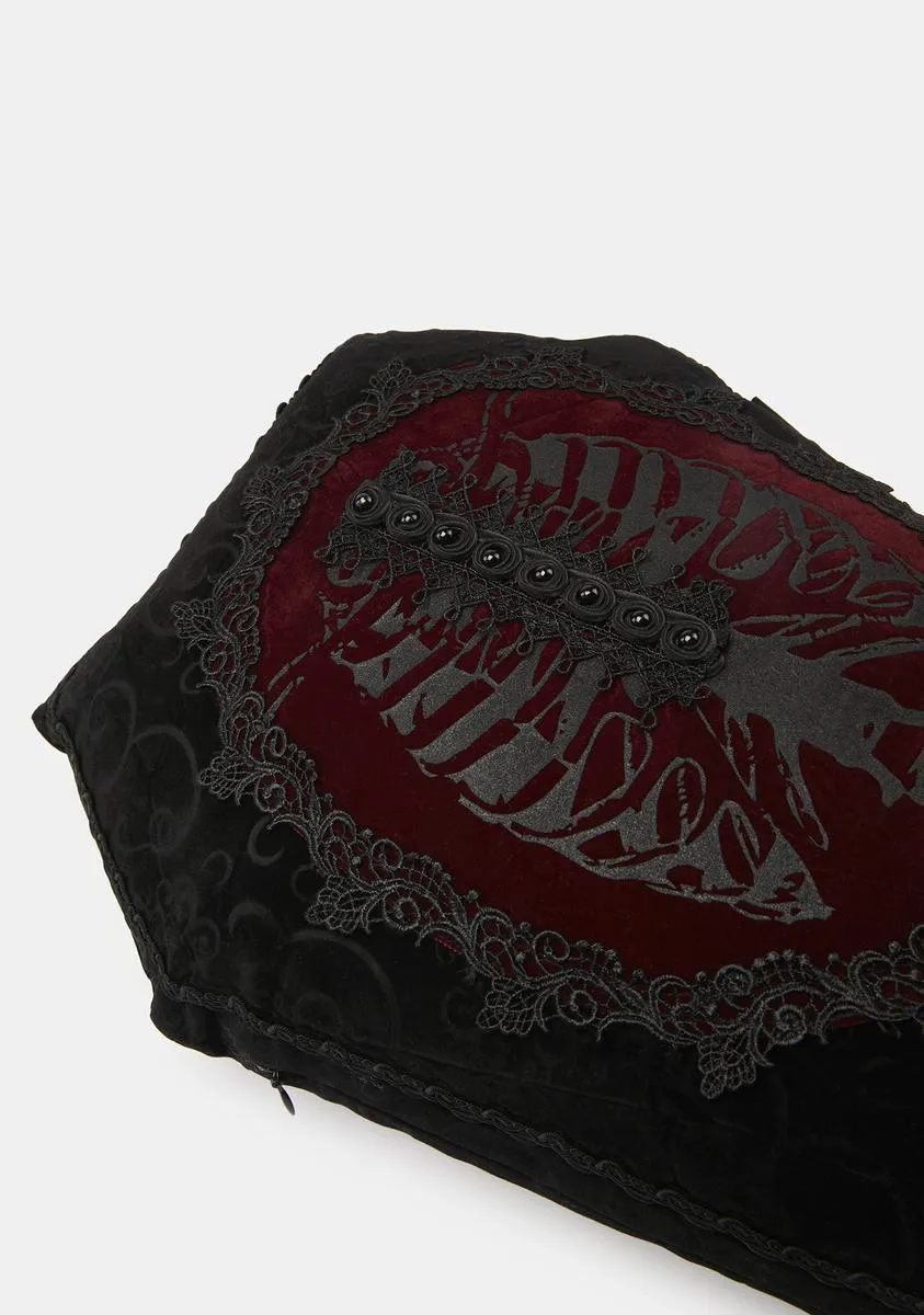 Time Warp Gothic Coffin Pillow-