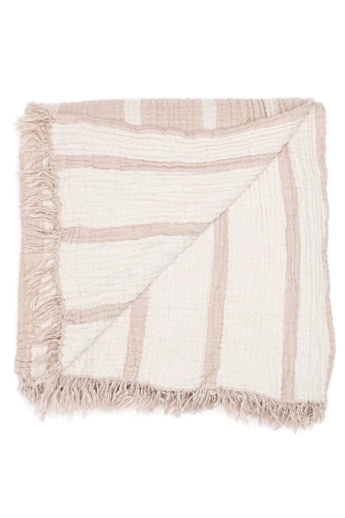 Tofino Towel Ahoy Throw Blanket | Beige & Stone