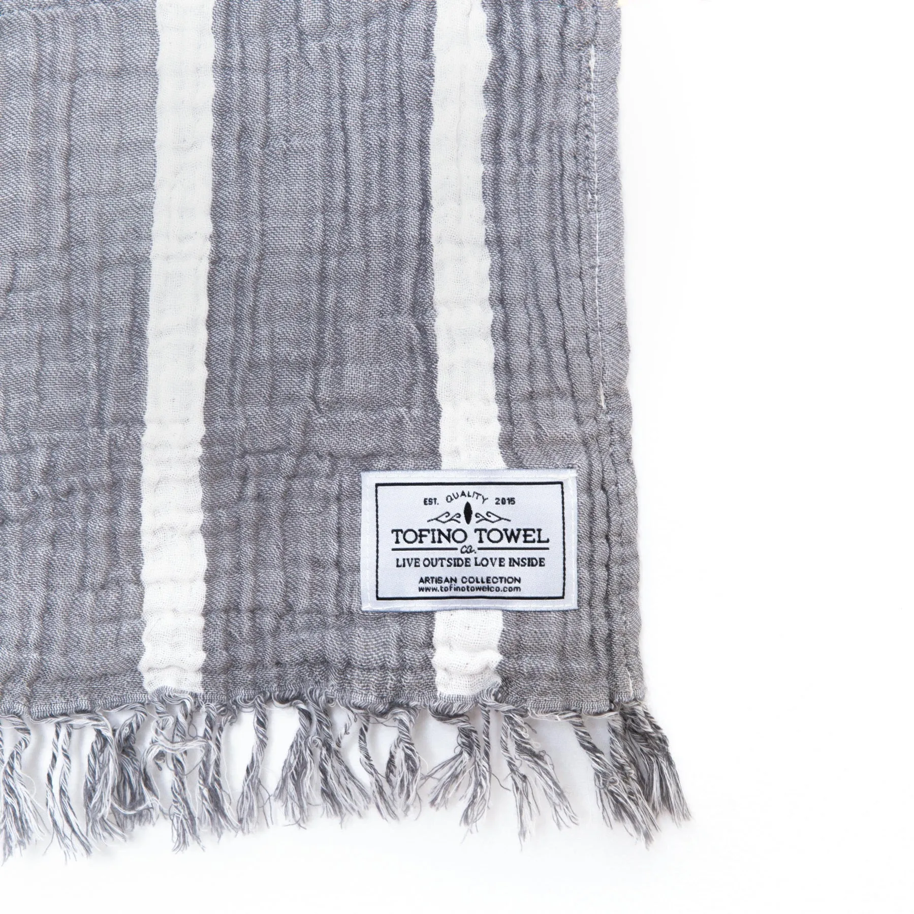 Tofino Towel Ahoy Throw Blanket | Beige & Stone