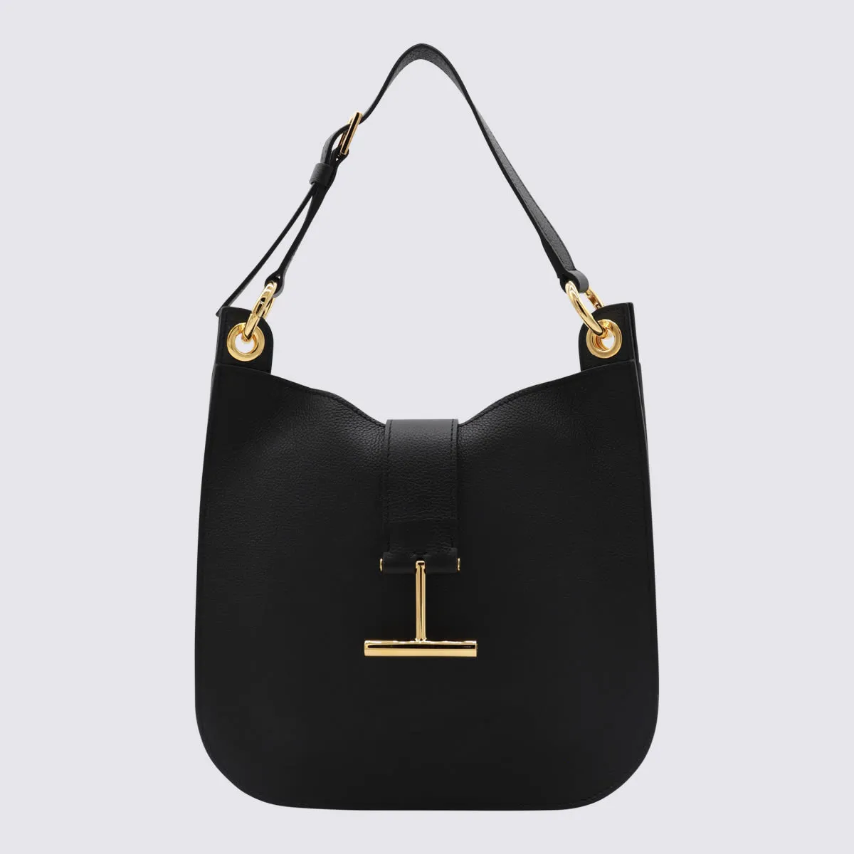 Tom Ford Black Leather Shoulder Bag