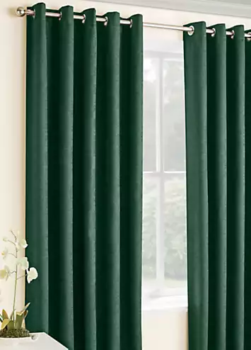 Tyrone Vogue Pair of Blockout Thermal Eyelet Curtains | Kaleidoscope