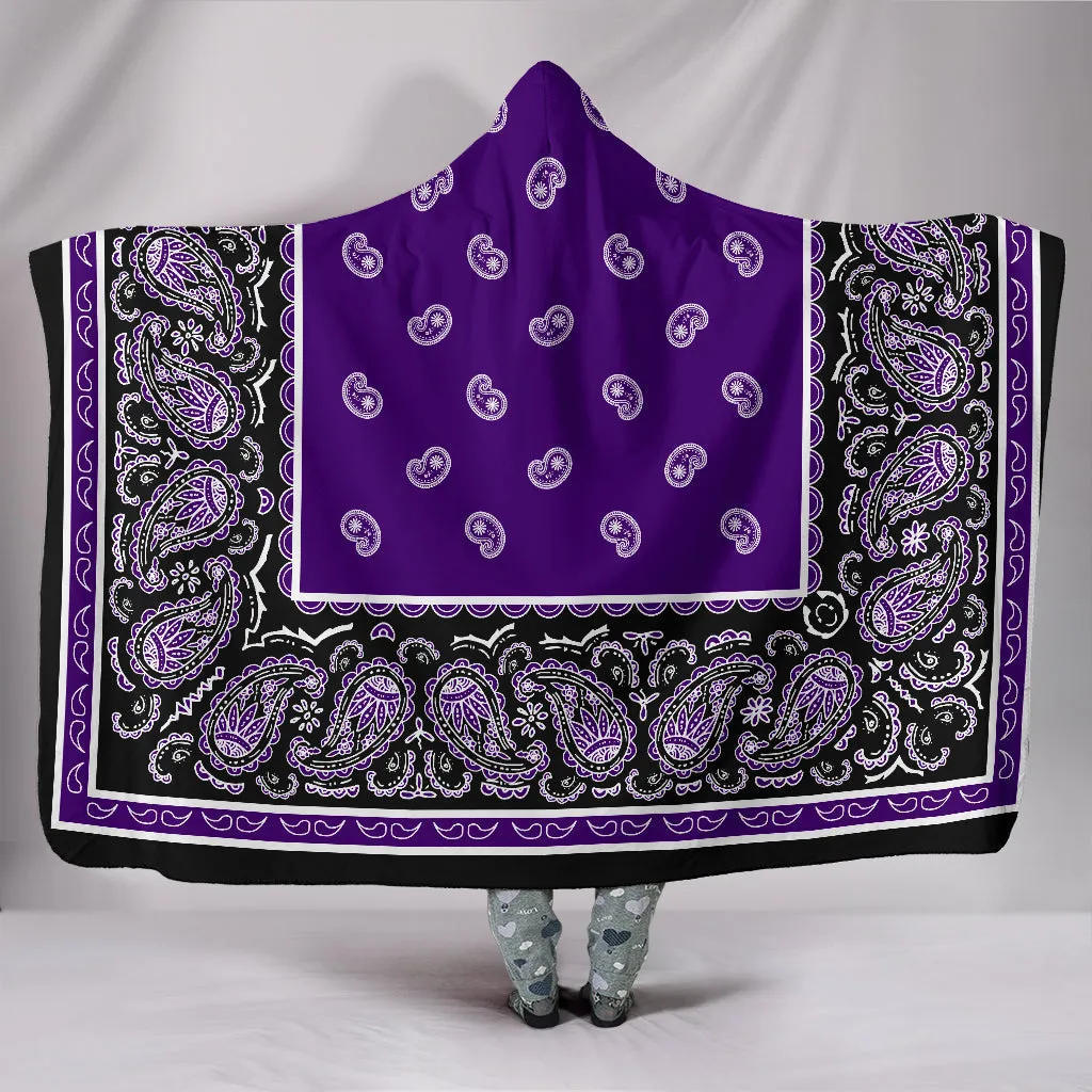 Ultimate Purple Hooded Bandana Blanket