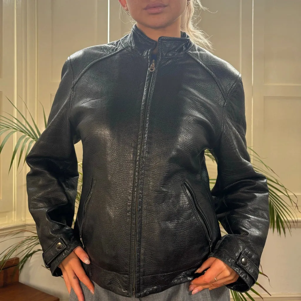 Unbranded Leather Jacket - Medium Black Leather