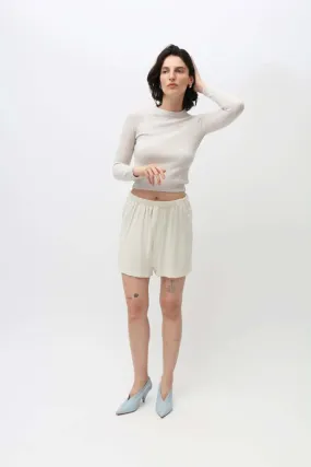 Undyed Domond Short - White