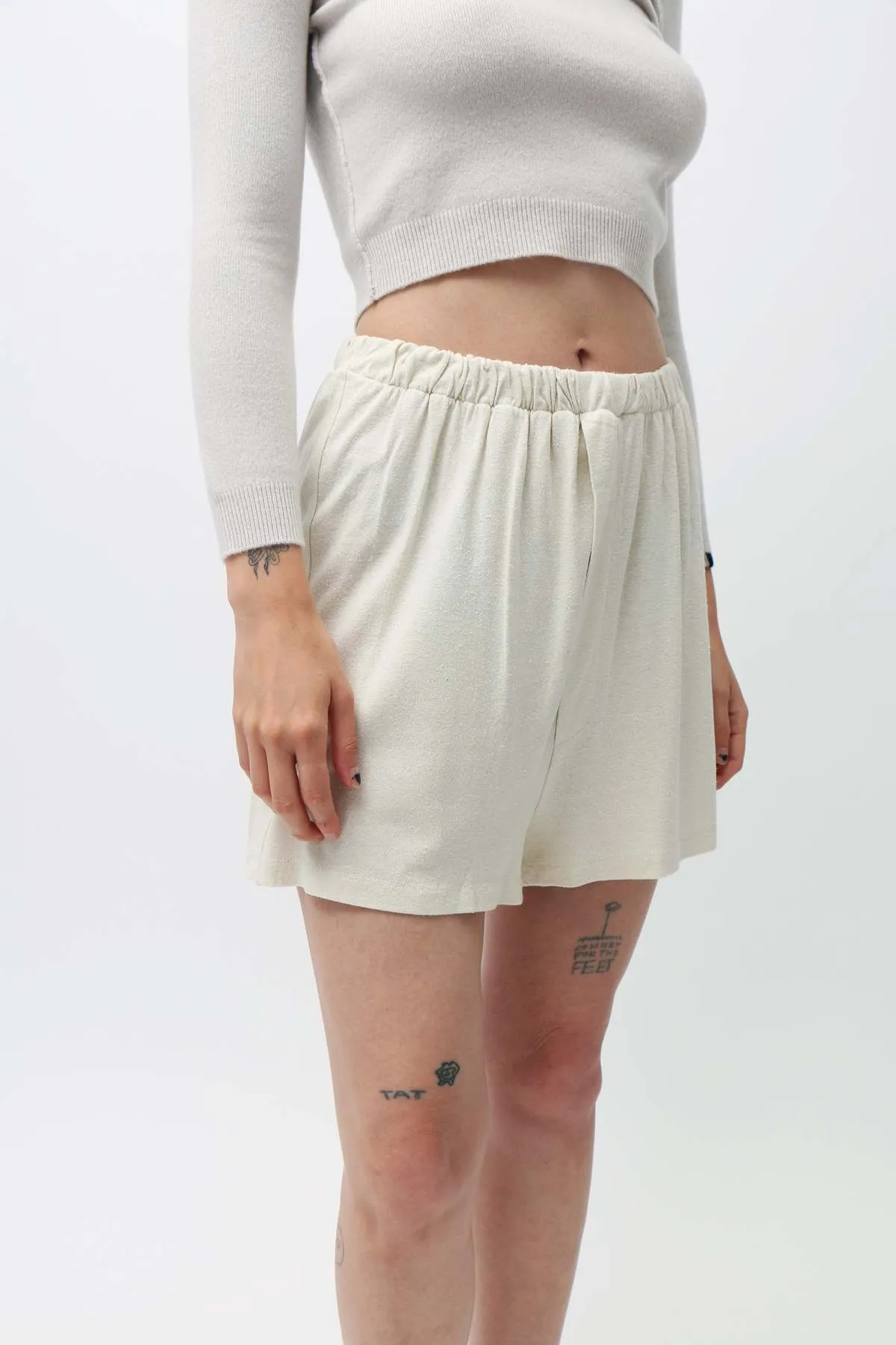 Undyed Domond Short - White