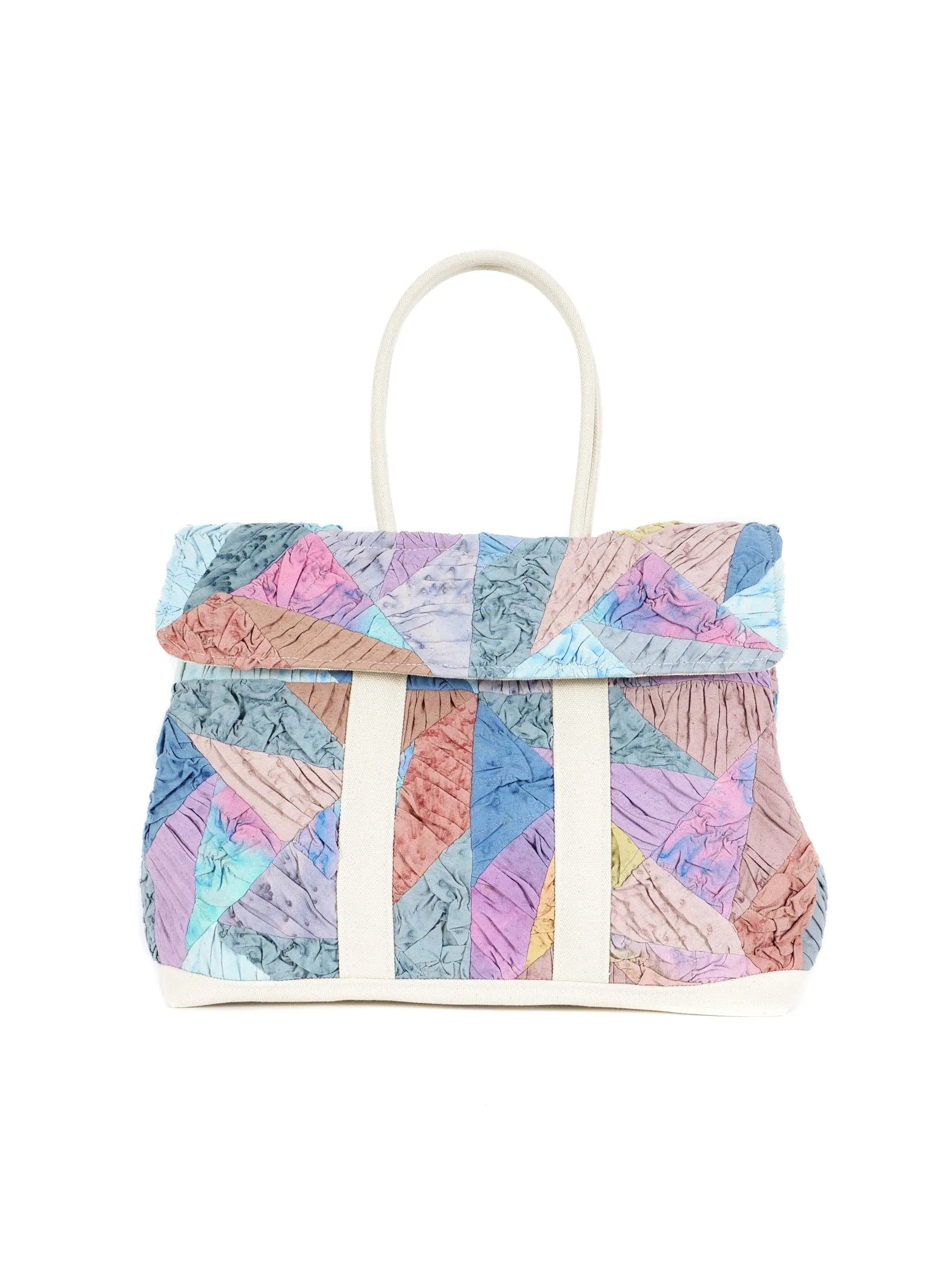 Upcycled Pastel Quilt Medium Weekend Bag