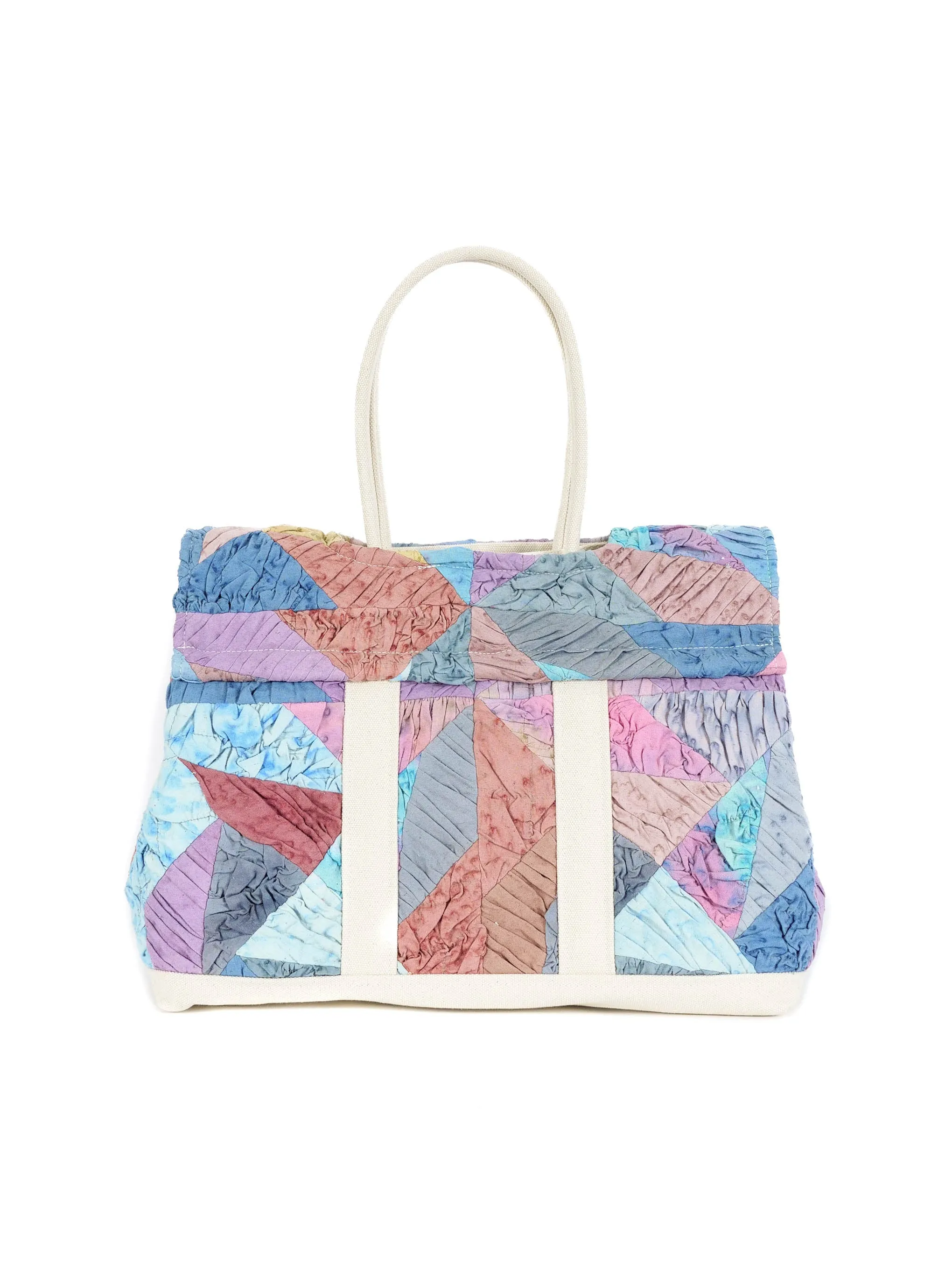 Upcycled Pastel Quilt Medium Weekend Bag