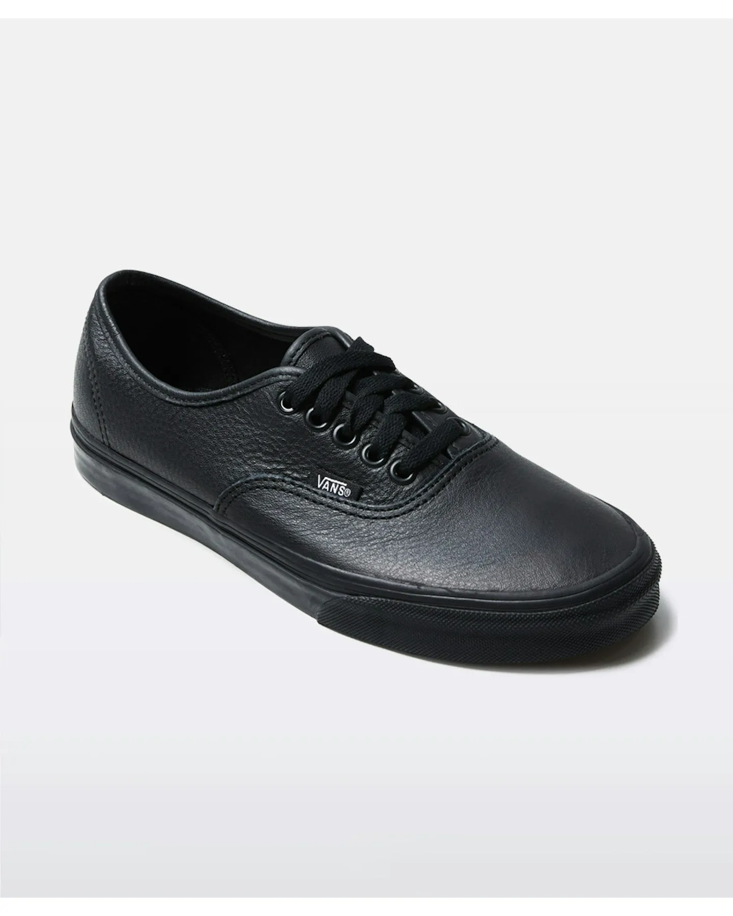 Vans Authentic Leather Sneakers - Black | SurfStitch