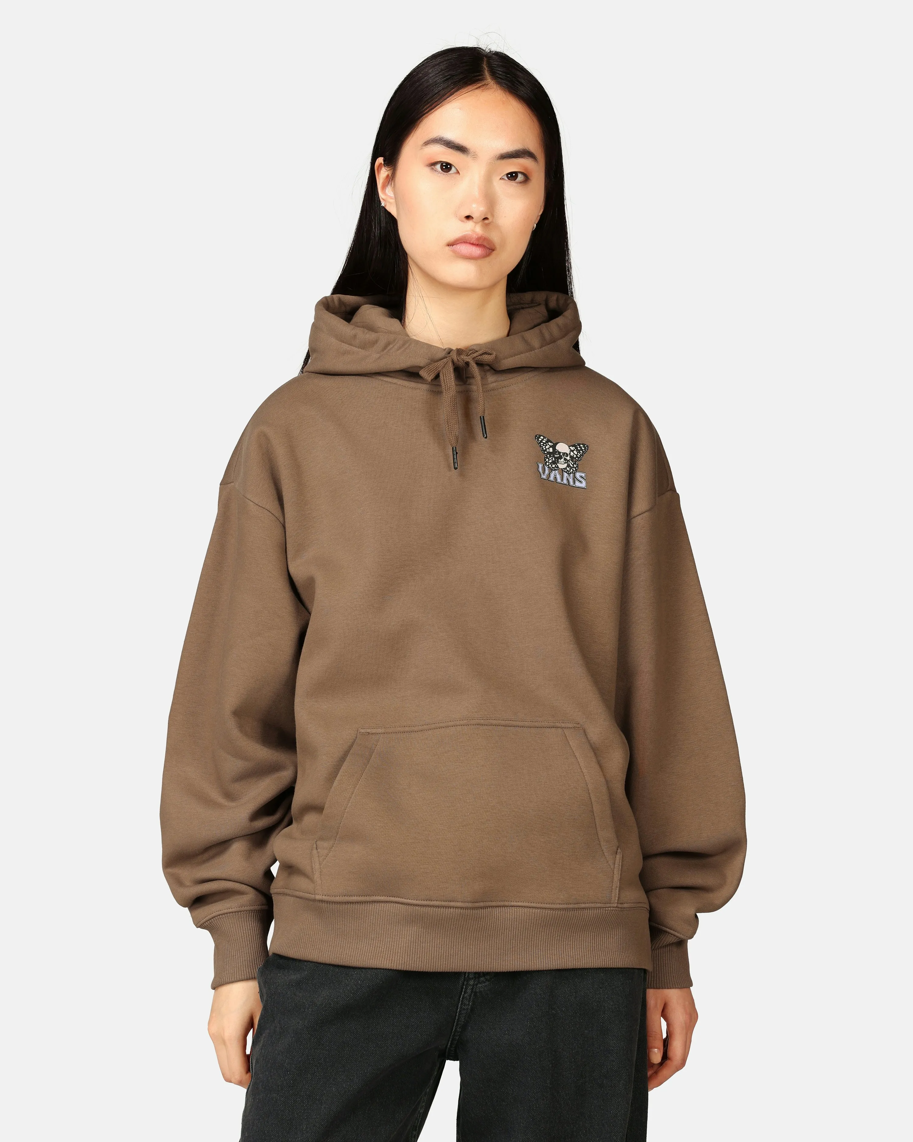 Vans Skullyfly Hoodie Brown | Women | Junkyard