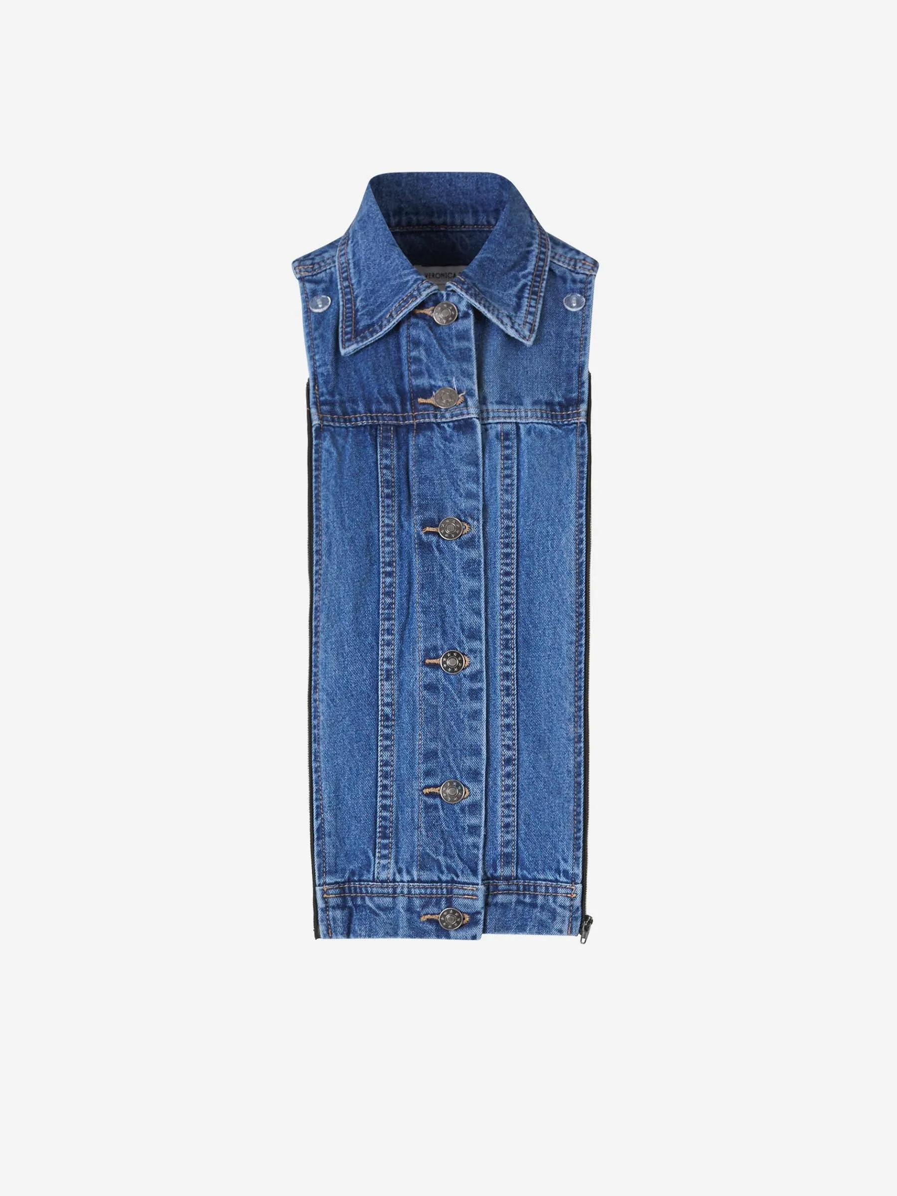 Veronica Beard Dickey Denim Vest 