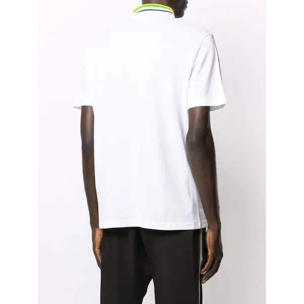 VERSACE Embroidered Medusa Polo Shirt, White