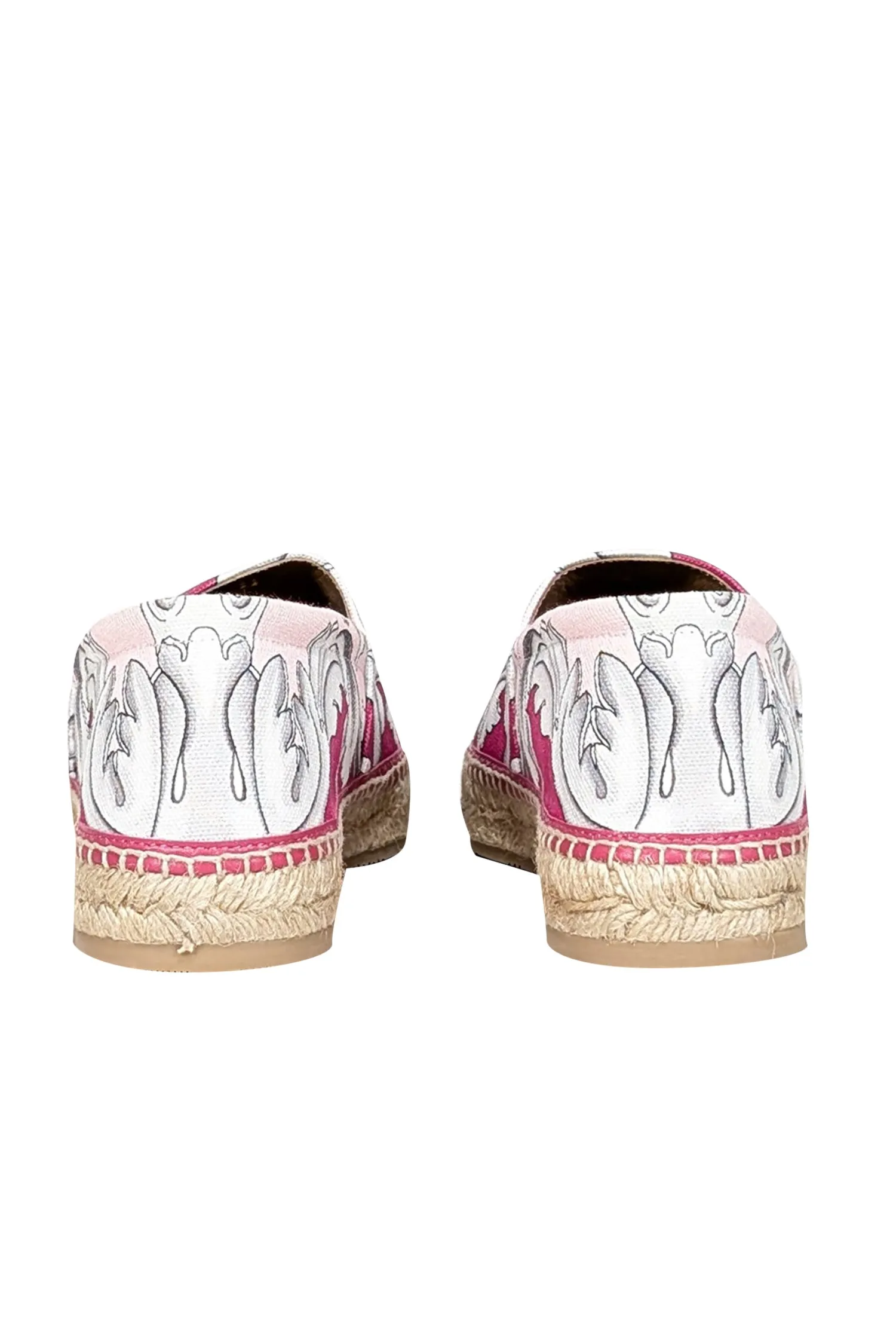 Versace - Pink Print Espadrille Flats Sz 9