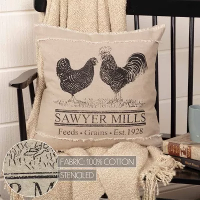 VHC Brands Miller Farm Poultry 18x18 Throw Pillow