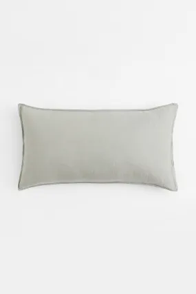 Washed linen pillowcase - Sage green - Home All | H&M GB