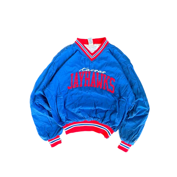 WESTSIDE STOREY VINTAGE | VINTAGE 90'S RUSSELL KANSAS UNIVERSITY WINDBREAKER JACKET - BLUE