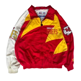 WESTSIDE STOREY VINTAGE | VINTAGE 90S LOGO ATHLETIC SHARKTOOTH KC CHIEFS WINDBREAKER JACKET