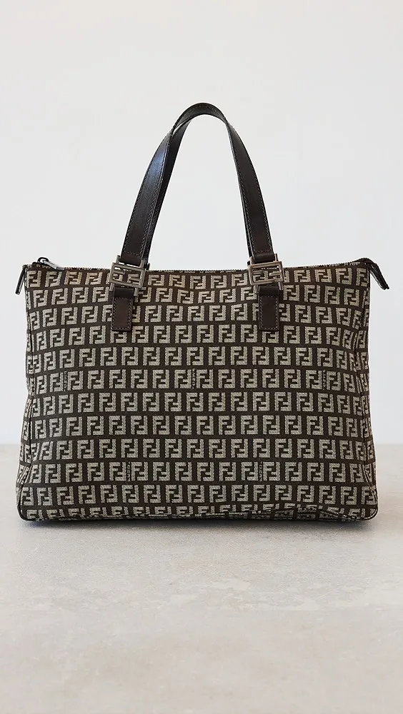 What Goes Around Comes Around   Fendi Brown Zucchino Tote Small 