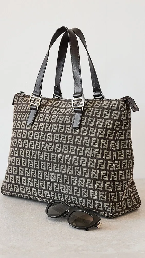 What Goes Around Comes Around   Fendi Brown Zucchino Tote Small 