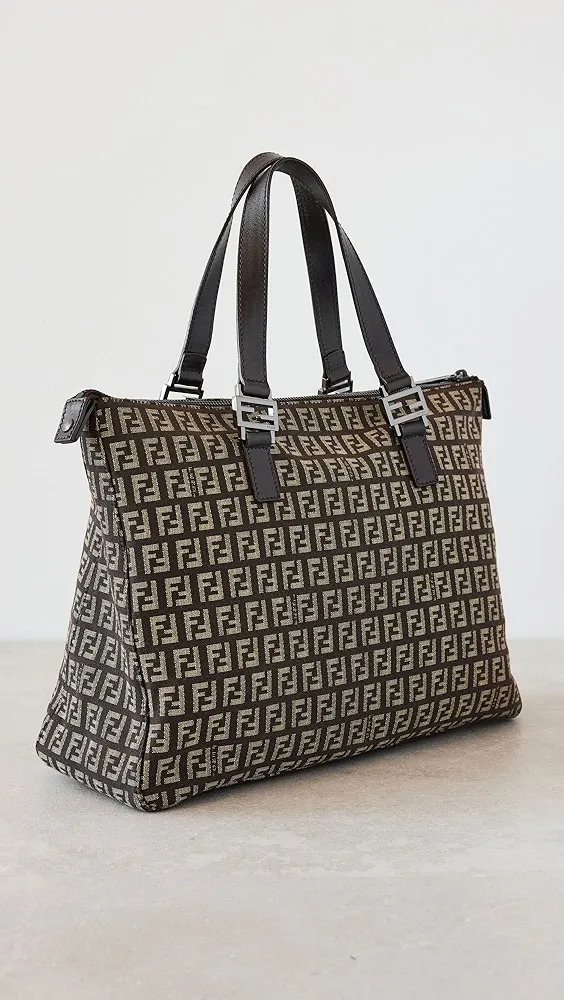 What Goes Around Comes Around   Fendi Brown Zucchino Tote Small 