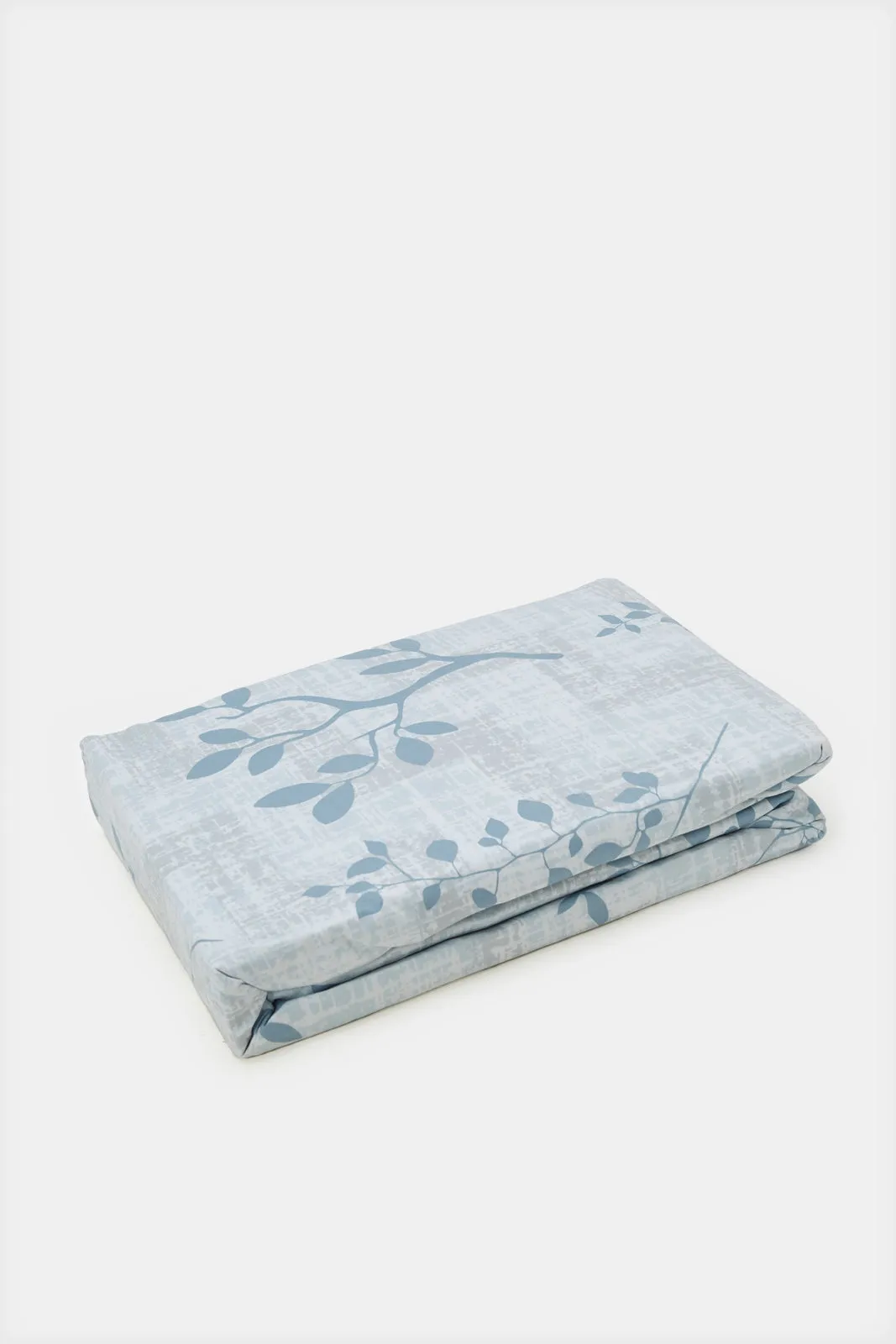 White And Blue  Printed Duvet Cover Set (King Size)