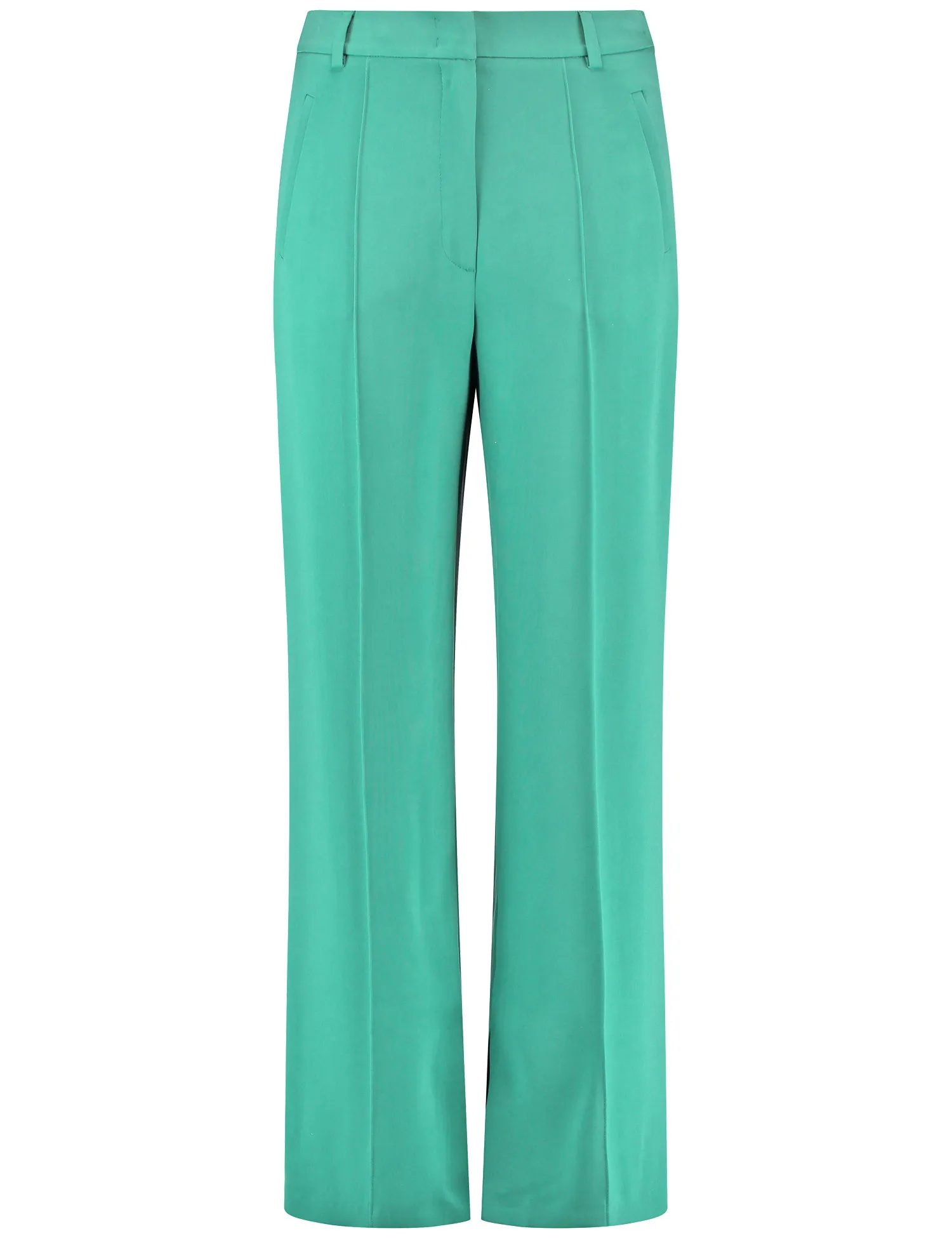 Wide-leg trousers with pintucks