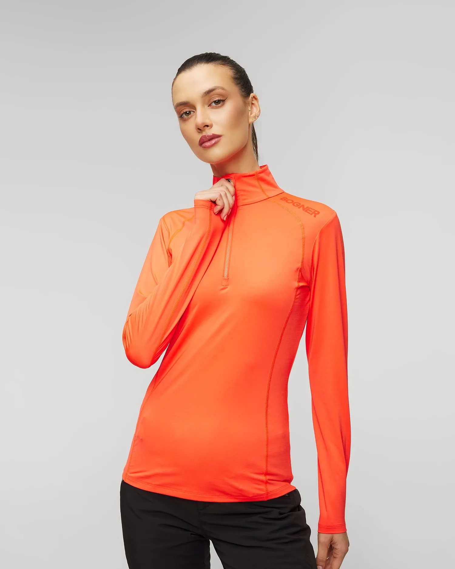 Women's orange turtleneck BOGNER Medita  51725953-564