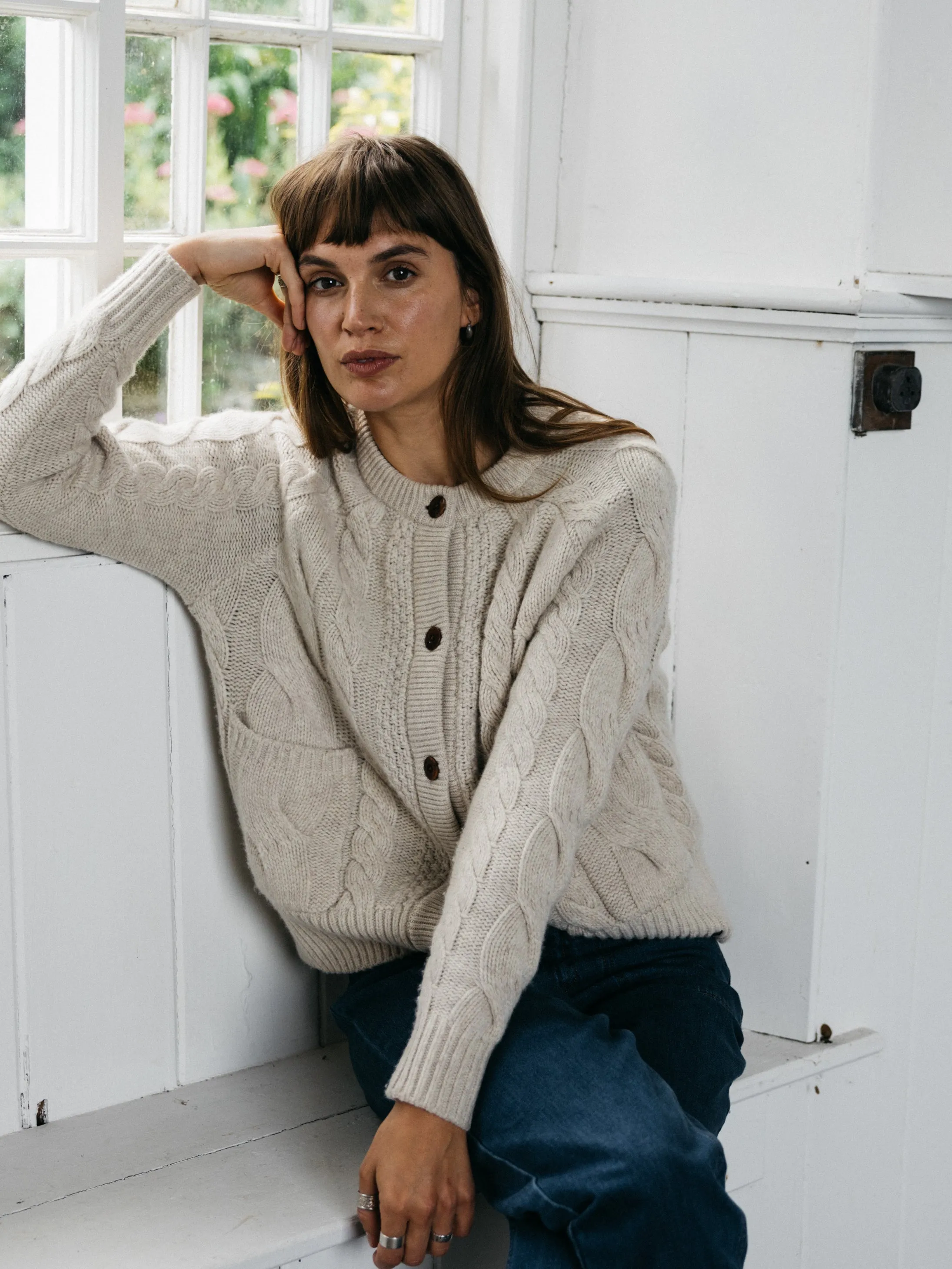 Women's Ennis Cable Knit Cardigan