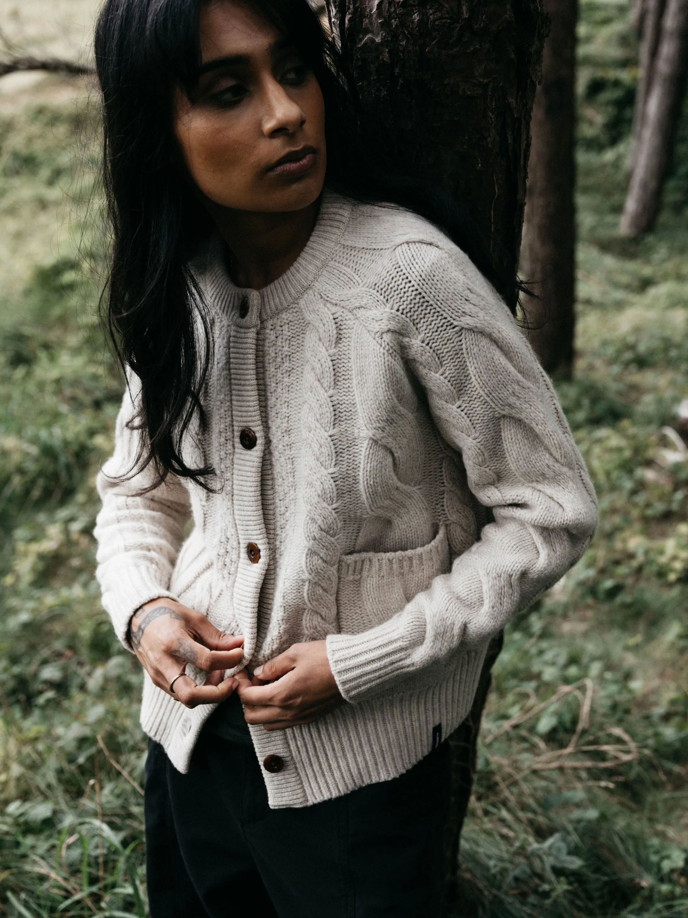 Women's Ennis Cable Knit Cardigan