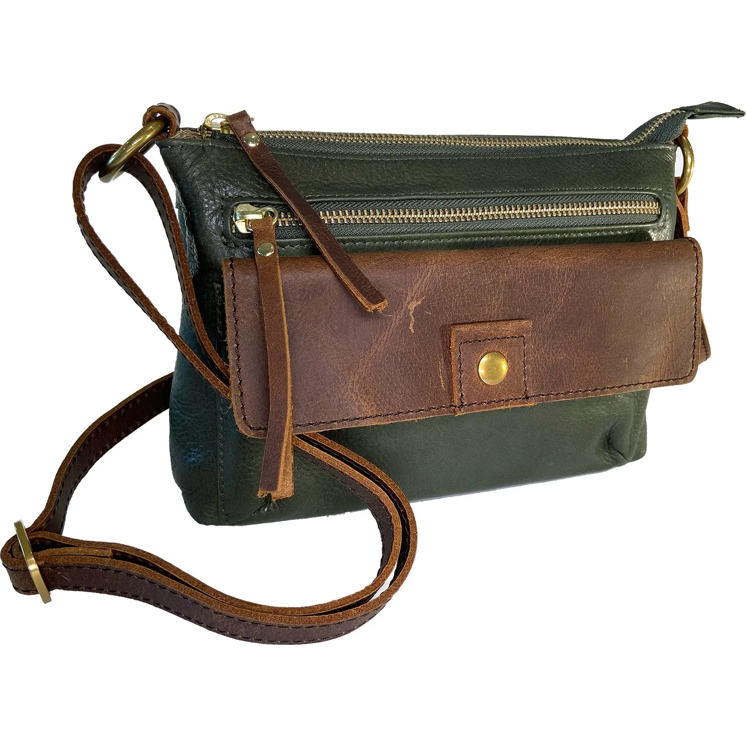 Women's Osgoode Marley Juliette Small Flap Crossbody Olive Leather