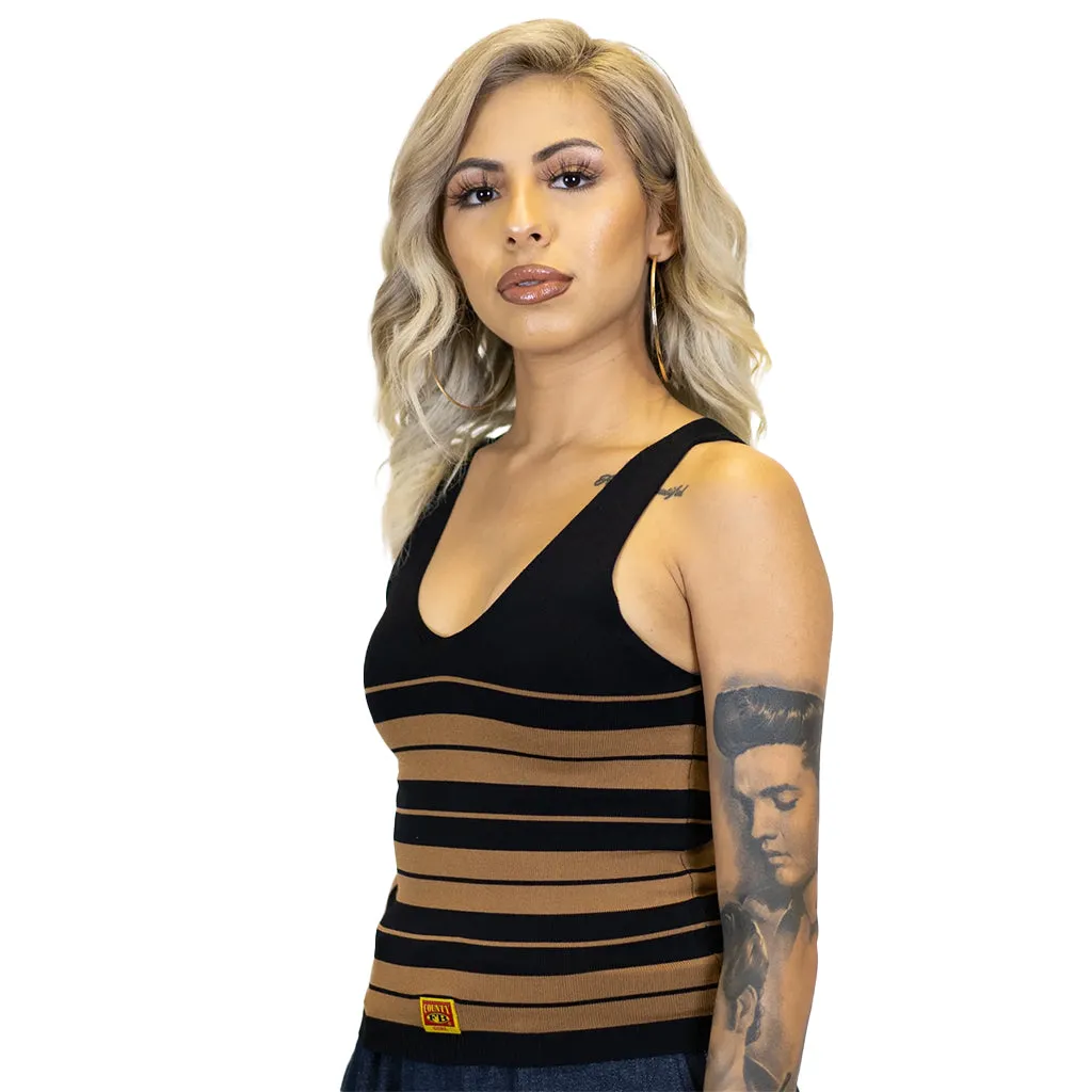 Women's Tank Top Black/Brown