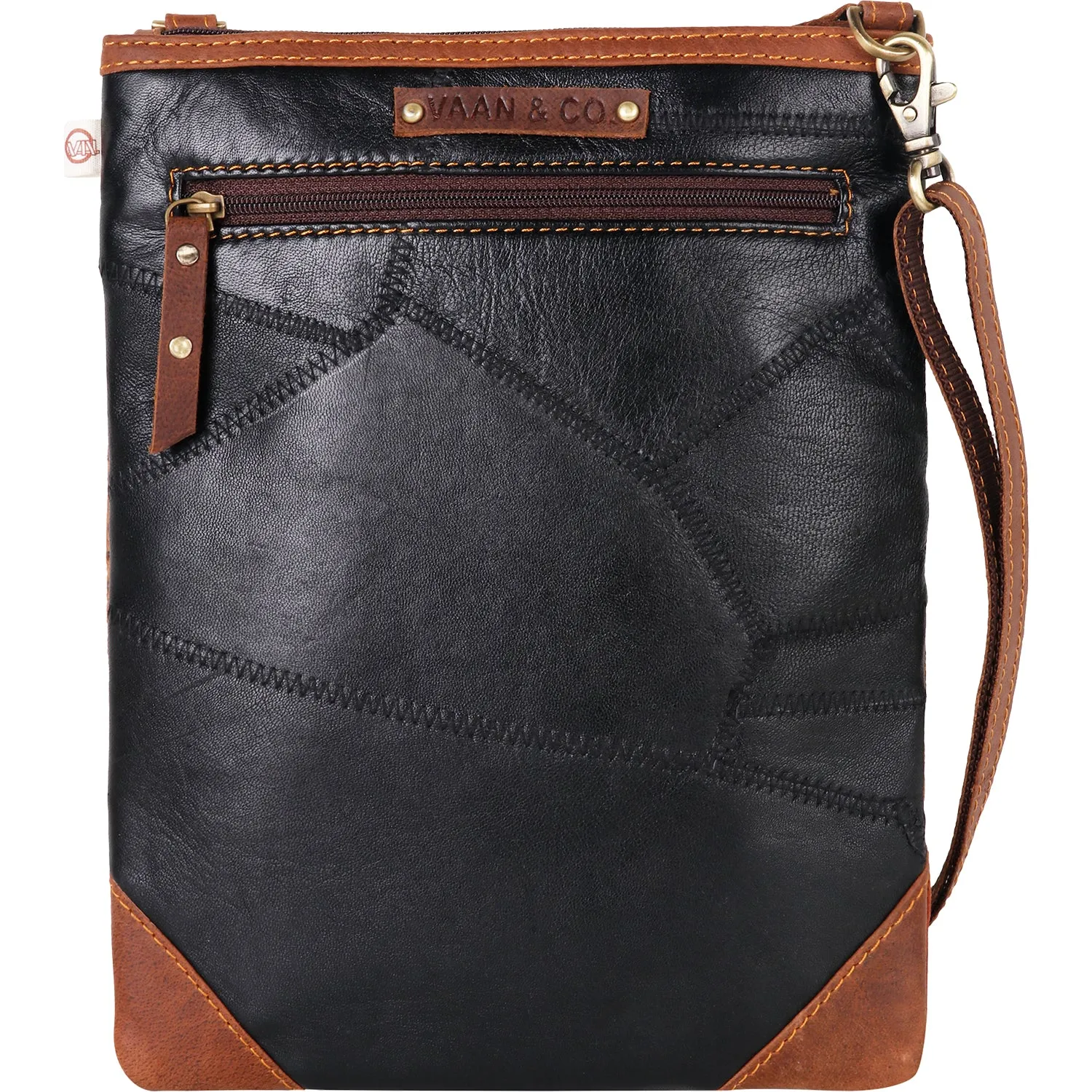 Women's Vaan and Co. Grayson Long Crossbody Bloom Leather