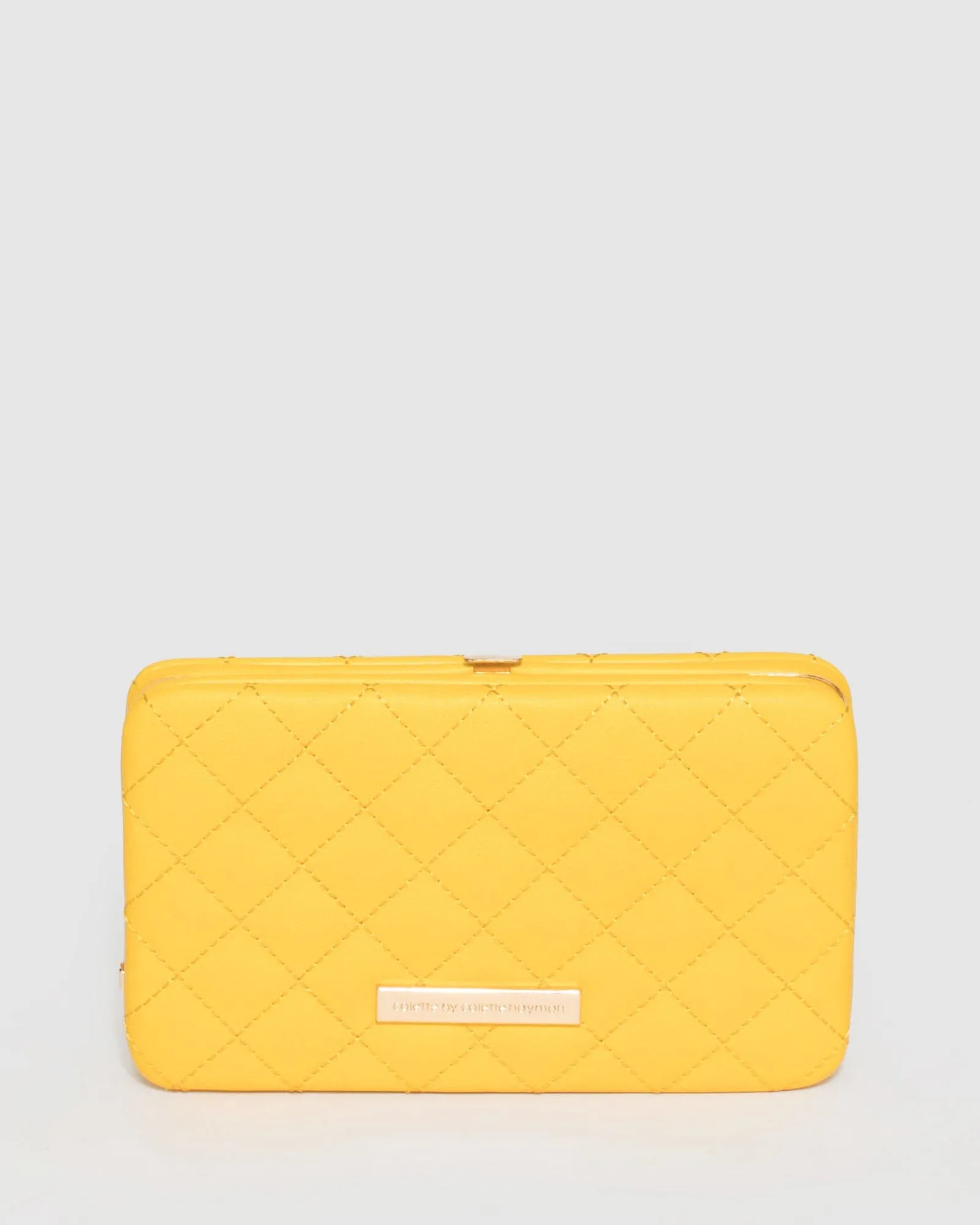 Yellow Eve Square Quilt Hardcase Wallet